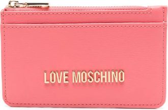 Love Moschino Portacarte con applicazione - Rosa