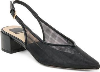 Dolce Vita Cenna Pointed Toe Slingback Pump in Onyx Mesh at Nordstrom, Size 8.5