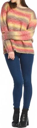 Papillon Stripe Crew Sweater In Multi