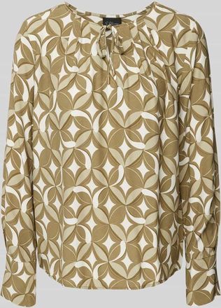 s.Oliver Black Label Regular Fit Langarmbluse aus Viskose in Khaki, Gr&ouml;&szlig;e 38