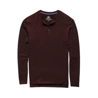 Surfside Supply Mens Sean Ultra Soft Classic Henley Top In Cabernet Heather