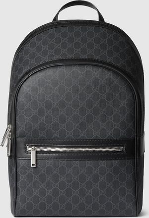 Gucci GG Black Medium Backpack, Black, Original GG Fabric