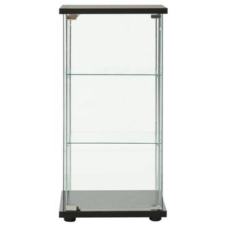 Berkfield Home Storage Cabinet Tempered Glass Black