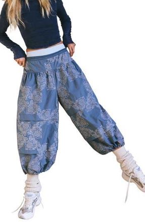 Free People FP Movement Gonna Love Me Eyelet Crop Joggers in Skyline at Nordstrom Rack, Size Large