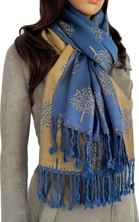 The Accessory Co. Womens Large Multicolour Pashmina Shawl Scarf, Woman Rainbow Coloured Scarf, Bright Multi Colour Wrap, Lightweight Summer Evening Paisley Floral Stole