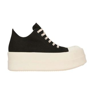 Rick Owens Sneakers, male, Black, Size: 7 US Scarpe IN Denim Mega Bumper LOW