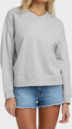 Billabong Cambridge V-Neck Sweatshirt In Grey
