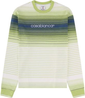 Casablanca Pima Cotton Gradient Stripe T-Shirt