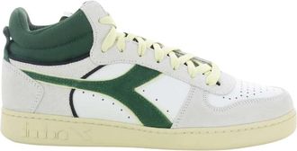 Diadora Lichtgrijze Magic Basket Demi G Sneakers - Heren - Sneakers - Wit - 40 EU - Leer - Schoenen