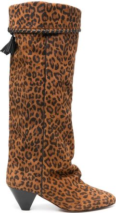 Isabel Marant 60mm Elita boots - women - Calf Leather/Calf Suede/Calf Leather/Rubber/Calf Leather - 41 - Neutrals