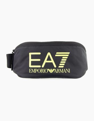 Emporio Armani Mens EA7 Logo Belt Bag Black/Yellow - Multi/Black - Size: OS