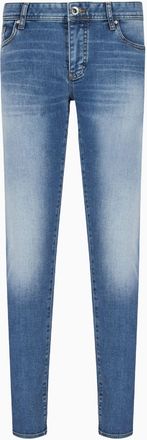 A|X Armani Exchange Mens J14 Skinny-Fit Jeans in Indigo - Indigo Blue Cotton - Size 38W/32L