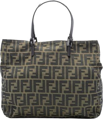 Fendi Pre-owned Tote Bags, female, Brown, Size: ONE SIZE Pre-owned Printed Tote Bag