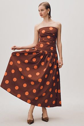 The Wolf Gang Luella Strapless Midi Dress