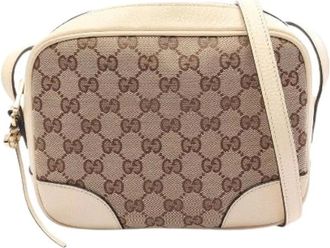Gucci Pre-owned Borsa a Spalla in Tela GG Bree in Pelle - - Pre-owned - Donna - Beige - ONE SIZE