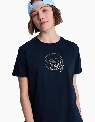 Roxy Womens Roxy Womens Vl Oceanregular Corpo Short Sleeve T-Shirt - Black/Grey - Size: 18/16