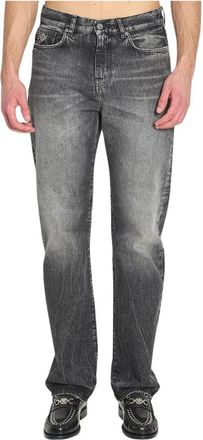 Versace Medusa Buckle Straight Leg Jeans - Heren - Regular Fit Jeans - Zwart - W32 - Katoen - Jeans