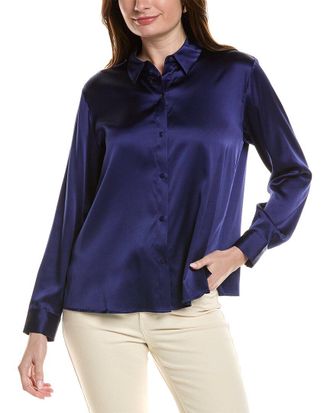 Eileen Fisher Eileen Fisher Classic Collar Silk-Blend Shirt