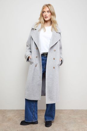 Oasis Womens Relaxed Tailored Coat - Charcoal - Size 10 UK