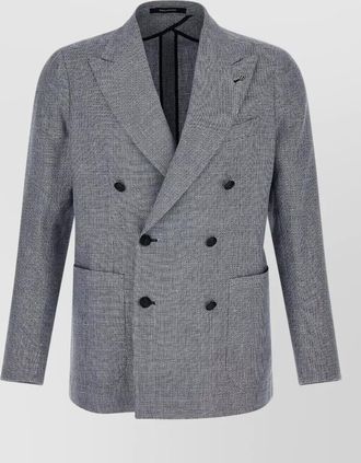 Tagliatore linen blend blazer
