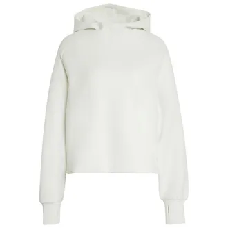 adidas Soft Lux Winter Knit Hoodie Hoodie f&uuml;r Damen | wei&szlig;