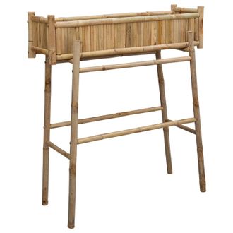 vidaXL Jard&iacute;n Macetero Con Soporte Natural 100 X 38 X 114 Cm Bamb&uacute; Vidaxl