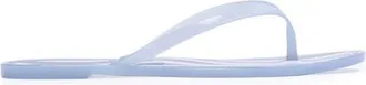Black Suede Studio Crystal Stripe Flip Flop in Blue Stripe Pvc at Nordstrom, Size 39