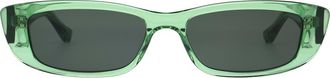 Florence By Mills 53mm Rectangular Sunglasses in Crystal Green at Nordstrom