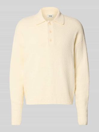 Drykorn Strickpullover mit Polokragen Modell BEKKET in Offwhite, Gr&ouml;&szlig;e XL