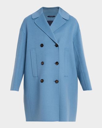 Max Mara Wool Broadcloth Midi Coat