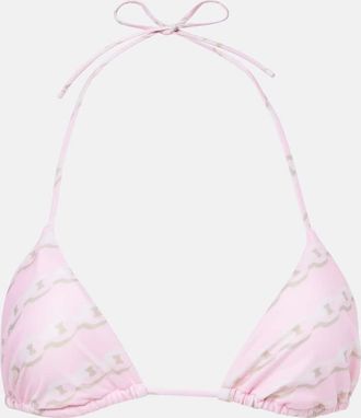 Versace Printed bikini top