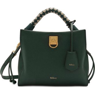 Mulberry Small Iris Leather Top Handle Bag in Mulberry Green at Nordstrom