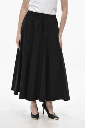 Yohji Yamamoto Midi Flared Skirt with Elastic Waist size S
