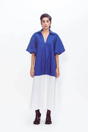 Love Birds Weekend Dress In Cerulean Blue