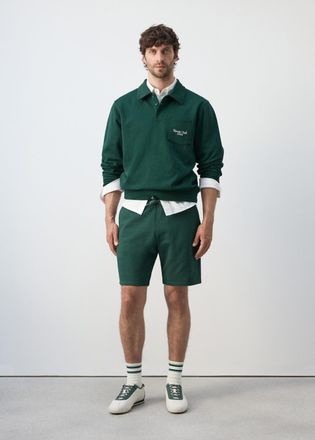 Mango Bermuda 100% cotone coulisse verde scuro - Uomo - XL - MANGO MAN