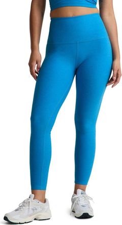 Beyond Yoga Caught in the Midi High Waist Leggings in Malibu Lagoon Heather at Nordstrom, Size X-Large