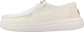 Hey Dude Wendy Rise Chambray Grid - Dames - Veterschoenen - Wit - 40 EU - Schoenen