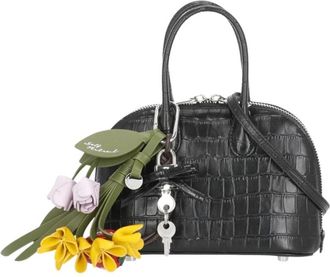 Self Portrait Croc Leather Mini Toast - Dames - Mini tas - Zwart - ONE Size - Leer - Tassen