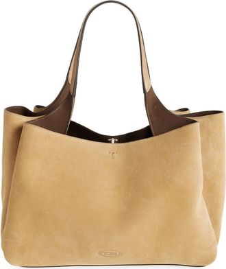 Tod's Medium Apa Suede Tote in Biscotto/Ginger at Nordstrom