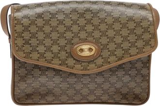 Celine Macadam Beige Pvc Shoulder Bag (Pre-Owned)