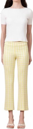 Avenue Montaigne Leo Flare Cut Pants In Grid Check