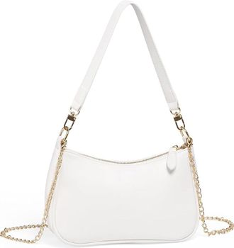 Generic Womens Leather Clutch Handbags Multi-Way Shoulder Crossbody Purse with Zipper, White