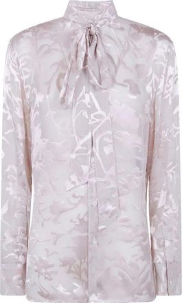 Ann Demeulemeester Dien Stand Collar Long Shirt With Detachable Foul