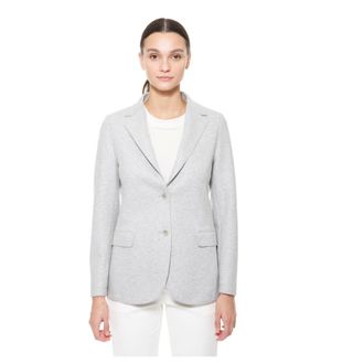 Eleventy Blazers, female, Gray, 3XS, Giacca Monopetto Taglio Vivo