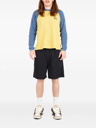 St&uuml;ssy embroidered-logo shorts - men - Nylon - M - Black