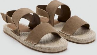 Mango Sandali 100% pelle fasce fibbie sabbia - Uomo - 40 - MANGO MAN