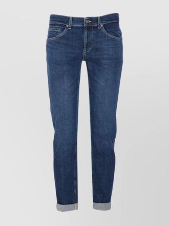 Dondup skinny fit trousers rolled cuffs