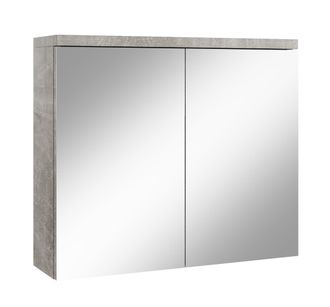 Badplaats Badplaats Armario Espejo Toledo 80 X 20 X 60 Cm - Gris Hormig&oacute;n