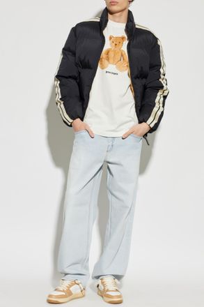 Palm Angels Insulated Jacket With Stand-up Collar, Mens, Black