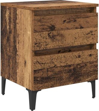 vidaXL Armario de Noche con cajón Madera vieja 40 x 35 x 50 cm Vidaxl